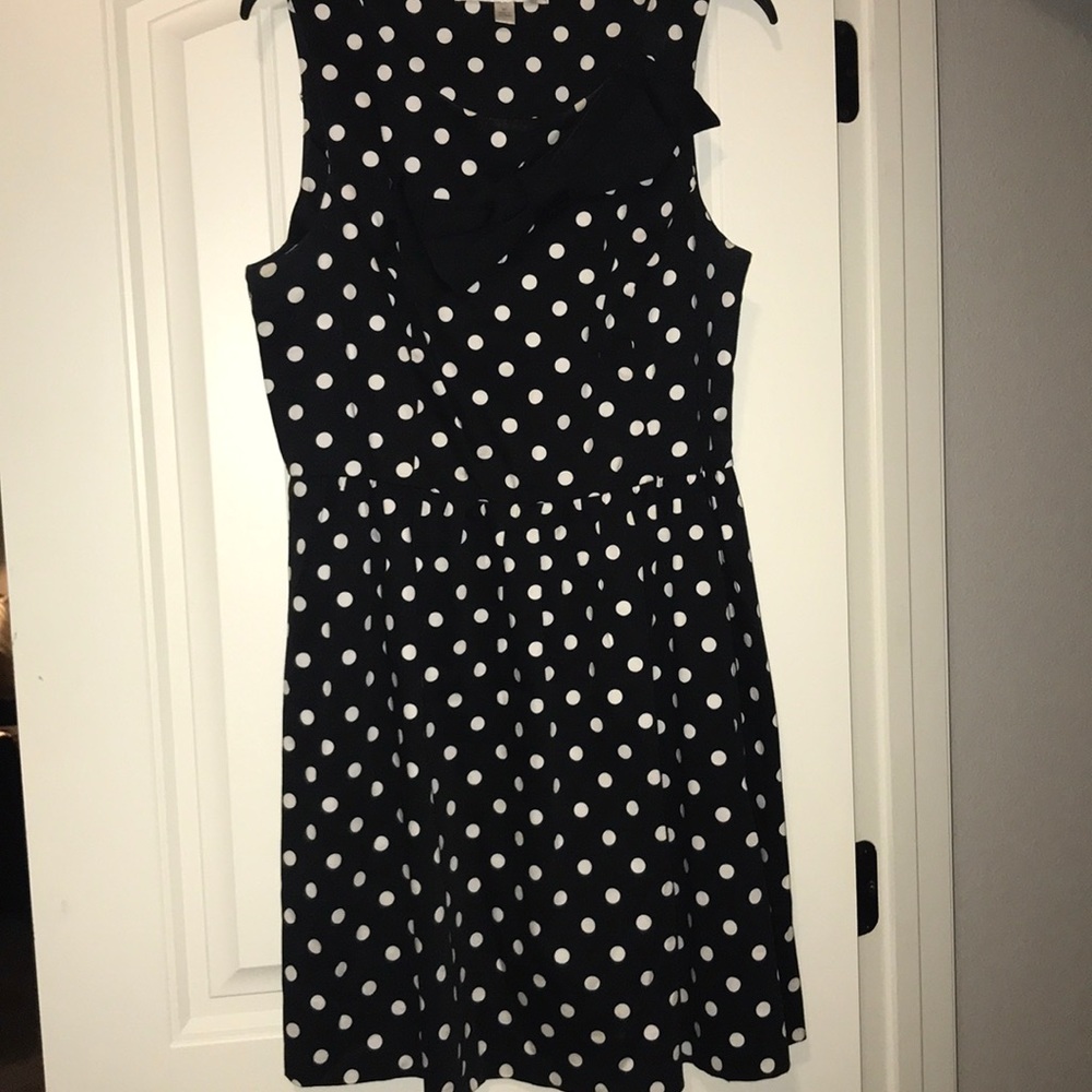 Black and white polka dot dress